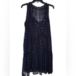 Elegant Navy Sleeveless Dress